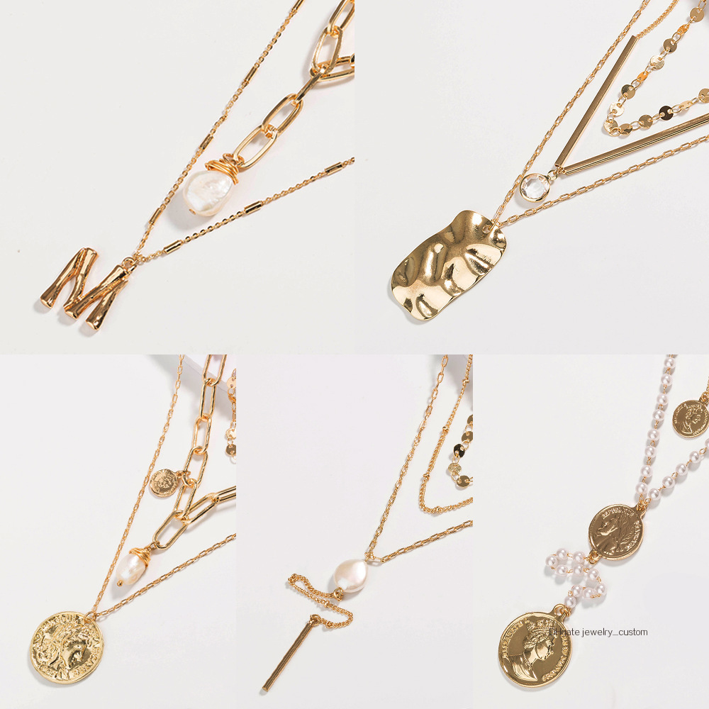 Popular Joker Multi-storey Shell Necklace Blue A Head Pearl Letter Pendeloque Cut Wind-jammed Necklace
Popular Joker Multi-storey Shell Necklace Blue A Head Pearl Letter Pendeloque Cut Wind-jammed Necklace