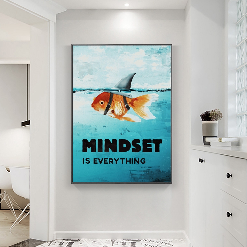 Nordic Style Motivation Posters Canvas Print on The Wall Mindset Is Everything Shark Fish Wall Art Pictures for Home Decoration
Nordic Style Motivation Posters Canvas Print on The Wall Mindset Is Everything Shark Fish Wall Art Pictures for Home Decoration