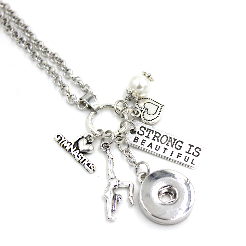 New Arrival Women Jewellery Wholesale Interchangeable Jewelry I Love Gymnastics Necklace Sport Strong is beautiful Gymnast Gift Collar
New Arrival Women Jewellery Wholesale Interchangeable Jewelry I Love Gymnastics Necklace Sport Strong is beautiful Gymnast Gift Collar