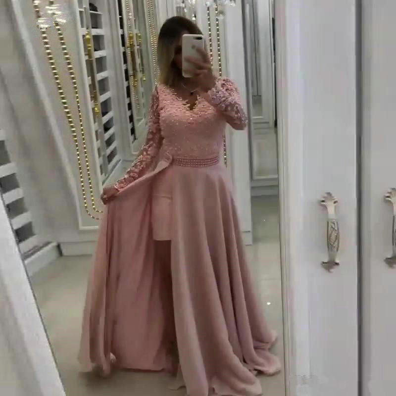 Pink Formal Prom Dresses Women Elegant Lace V Neck Long Sleeves Evening Gowns 2020 Party Dress Vestido Festa Robe de Soiree, Light purple
Pink Formal Prom Dresses Women Elegant Lace V Neck Long Sleeves Evening Gowns 2020 Party Dress Vestido Festa Robe de Soiree, Light purple