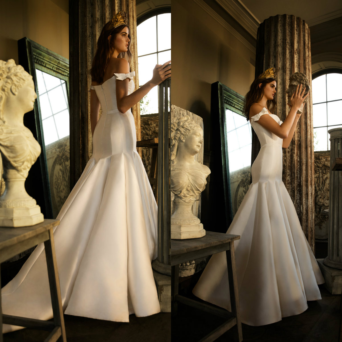 2019 Satin Mermaid Wedding Dresses Off The Shoulder Sweep Train Bow Elegant Beach Wedding Dress Ruffles Plus Size Boho Bridal Gowns, Pink
2019 Satin Mermaid Wedding Dresses Off The Shoulder Sweep Train Bow Elegant Beach Wedding Dress Ruffles Plus Size Boho Bridal Gowns, Pink
