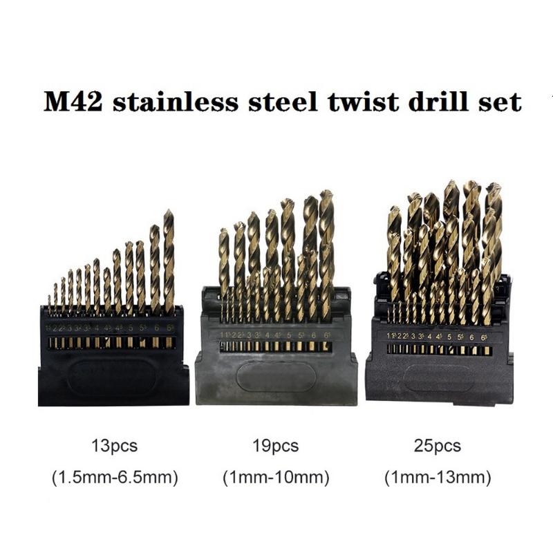 13pcs Twist Drill Bit Set M42 HSS for Metal Contain 8% High Cobalt Copper Iron Tools Electric Screwdriver Drill Wind Bit
13pcs Twist Drill Bit Set M42 HSS for Metal Contain 8% High Cobalt Copper Iron Tools Electric Screwdriver Drill Wind Bit