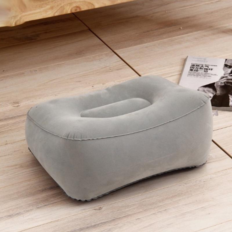 Useful Inflatable Portable Travel Footrest Pillow Plane Train Kids Bed Foot Rest Pad PVC For Travel Massage Car
