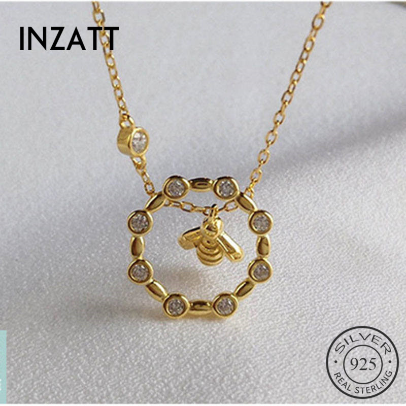 Other INZAReal 925 Sterling Silver Zircon Round Bee Choker Necklace For Fashion Women Party Fine Jewelry Cute Accessories
Other INZAReal 925 Sterling Silver Zircon Round Bee Choker Necklace For Fashion Women Party Fine Jewelry Cute Accessories