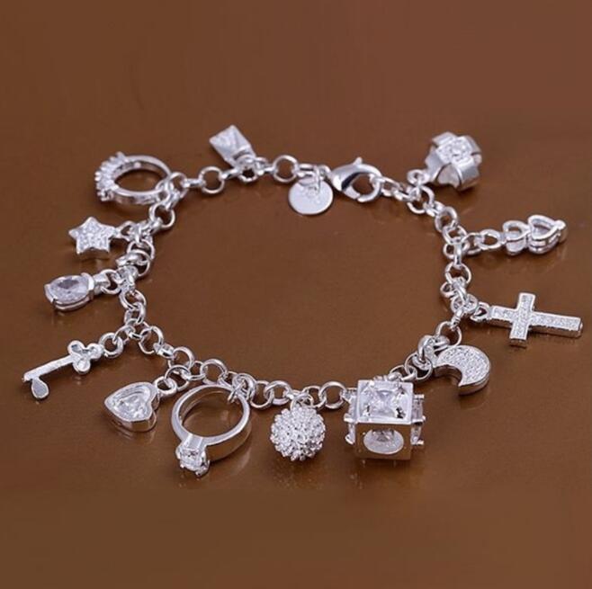 Wholesale jewelry 925 silver fashion 13 Pendant bracelet women multi-element luxury designer jewelry women bracelets free shipping A0184
Wholesale jewelry 925 silver fashion 13 Pendant bracelet women multi-element luxury designer jewelry women bracelets free shipping A0184