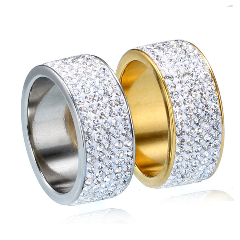 Wholesale Cluster Rings Jewelry Fashion Unisex Full Rhinestone Gold Plated Stanless Steel Ring European and American Style Finger Ring LR069
Wholesale Cluster Rings Jewelry Fashion Unisex Full Rhinestone Gold Plated Stanless Steel Ring European and American Style Finger Ring LR069