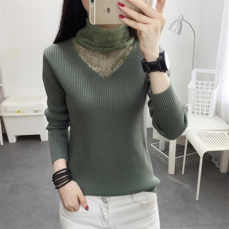 Women Sweater Spring Autumn Lace Turtleneck Knitted Sweater White Black Simple Women Pullover Plus Size jumper sweter mujer 35, Beige
Women Sweater Spring Autumn Lace Turtleneck Knitted Sweater White Black Simple Women Pullover Plus Size jumper sweter mujer 35, Beige