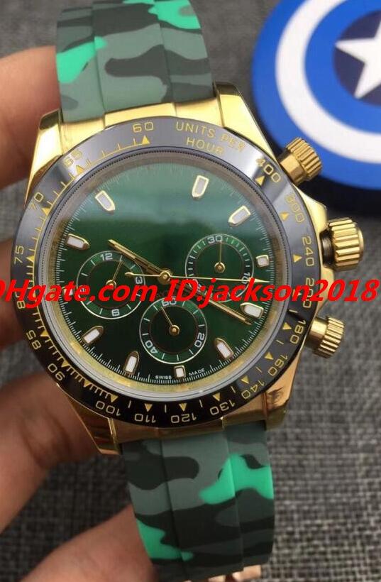 Luxury Mens Watches 40mm Ceramic Bezel 116500 116518 Rubber Strap Mechanical Automatic Fashion Men's Watch Wristwatches, Slivery;brown