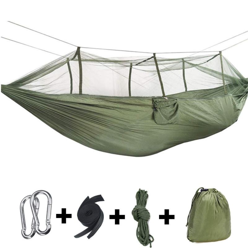 Outdoor Camping Hammocks with Mosquito Net 1-2 Person Portable Travel Camping Fabric Hanging Swing Hammocks Bed Garden Furniture
Outdoor Camping Hammocks with Mosquito Net 1-2 Person Portable Travel Camping Fabric Hanging Swing Hammocks Bed Garden Furniture