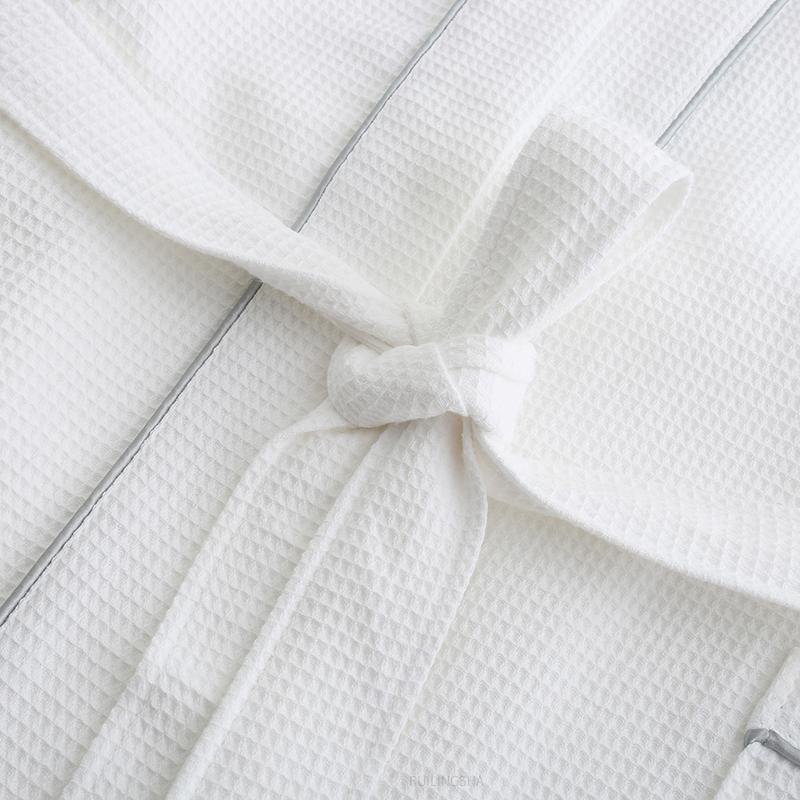 Men's Sleepwear Star El Cotton Waffle Bathrobe Knee Length Summer Kimono Men Bath Robe Plus Size Women Dressing Gown Bridesmaid Robes