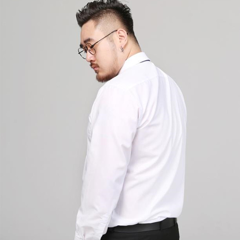 High Quality Shirts For Men Camisas White Black Mens Shirt Long Sleeve Formal Office Business Plus Size 5XL 6XL 7XL 8XL Blouse