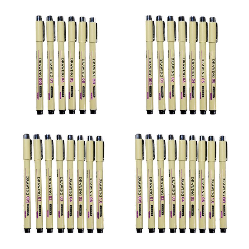 OOTDTY 6/7/8/9pcs Black Technical Graphic Fine Hook Line Painting Drawing Pen Sketch Felt Pens aArt Supplies Markers Stationery
OOTDTY 6/7/8/9pcs Black Technical Graphic Fine Hook Line Painting Drawing Pen Sketch Felt Pens aArt Supplies Markers Stationery