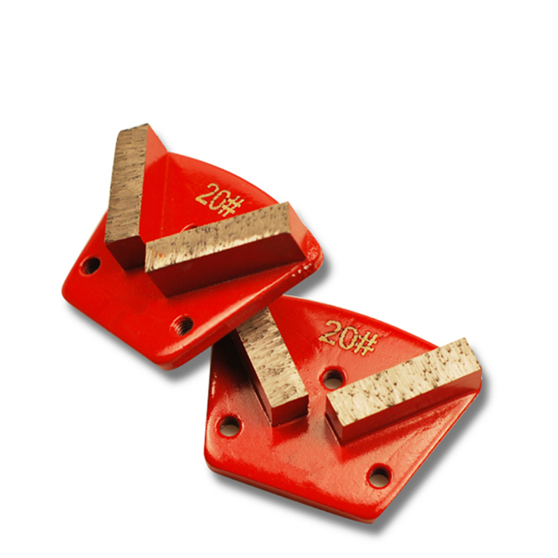 ASL05 Diamond Grinding Shoes Diamond Grinding Disc with Two Segments for Concrete and Terrazzo Floor 9 Pieces One Set