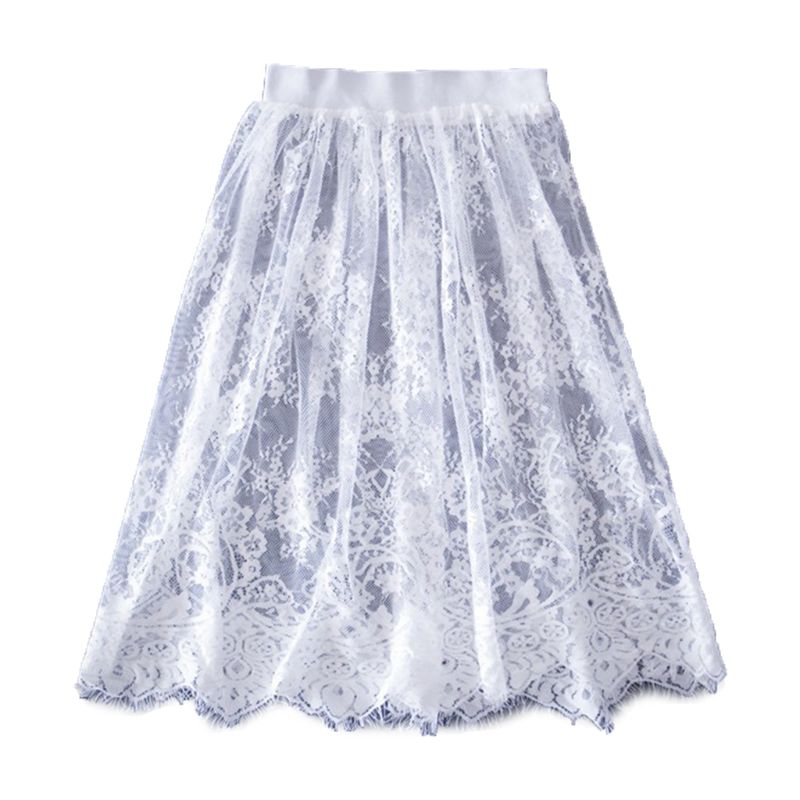 Womens Sexy Hollow Out Sheer Floral Lace Elastic Waistband Midi Overlay Flare Skirts Solid Color Pleated Eyelash Trim Party, White
Womens Sexy Hollow Out Sheer Floral Lace Elastic Waistband Midi Overlay Flare Skirts Solid Color Pleated Eyelash Trim Party, White