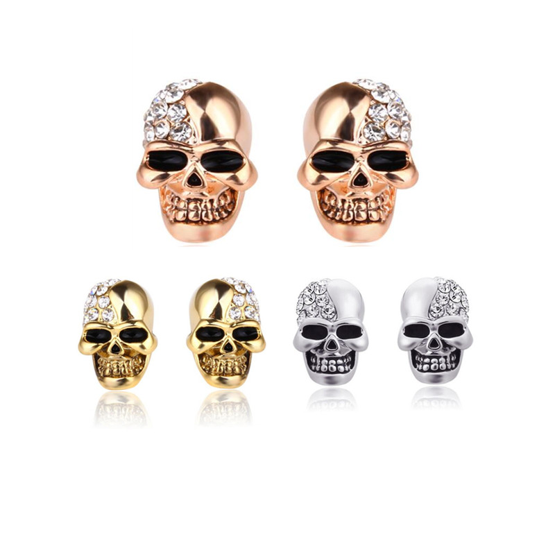 New Halloween Punk Vintage Skull Rhinestone Crystal Earrings For Men Women Hip Hop Stud Earrings Vintage Rock Skeleton Ear Jewelry Gifts
New Halloween Punk Vintage Skull Rhinestone Crystal Earrings For Men Women Hip Hop Stud Earrings Vintage Rock Skeleton Ear Jewelry Gifts