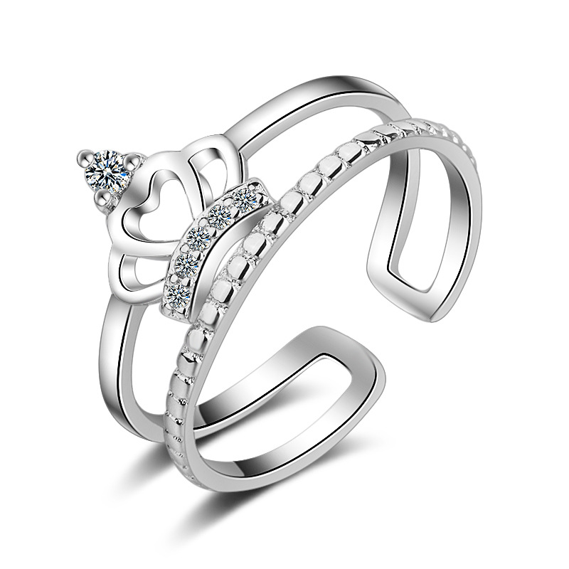 100% 925 Sterling Silver Trendy Crown Shine Crystal Lady Finger Rings Jewelry Promotion Gift Women Engagement Ring Never Fade
100% 925 Sterling Silver Trendy Crown Shine Crystal Lady Finger Rings Jewelry Promotion Gift Women Engagement Ring Never Fade