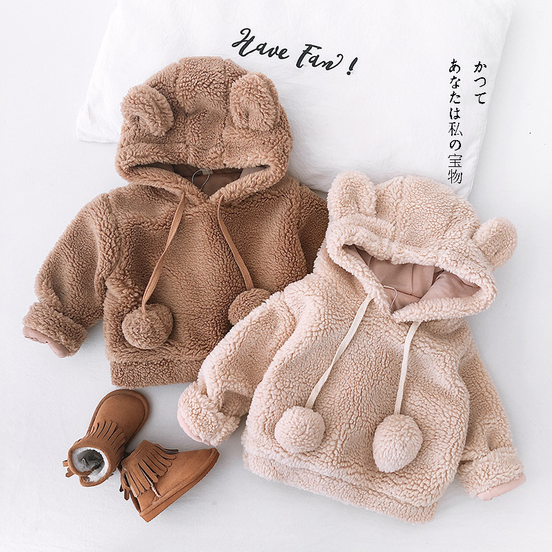 Winter Infant Boys Cartoon Bear Lamb Fleece Hooded Warm Thick Jackets Children Kids Outerwear Girls Baby Pullover Coats, Beige
Winter Infant Boys Cartoon Bear Lamb Fleece Hooded Warm Thick Jackets Children Kids Outerwear Girls Baby Pullover Coats, Beige