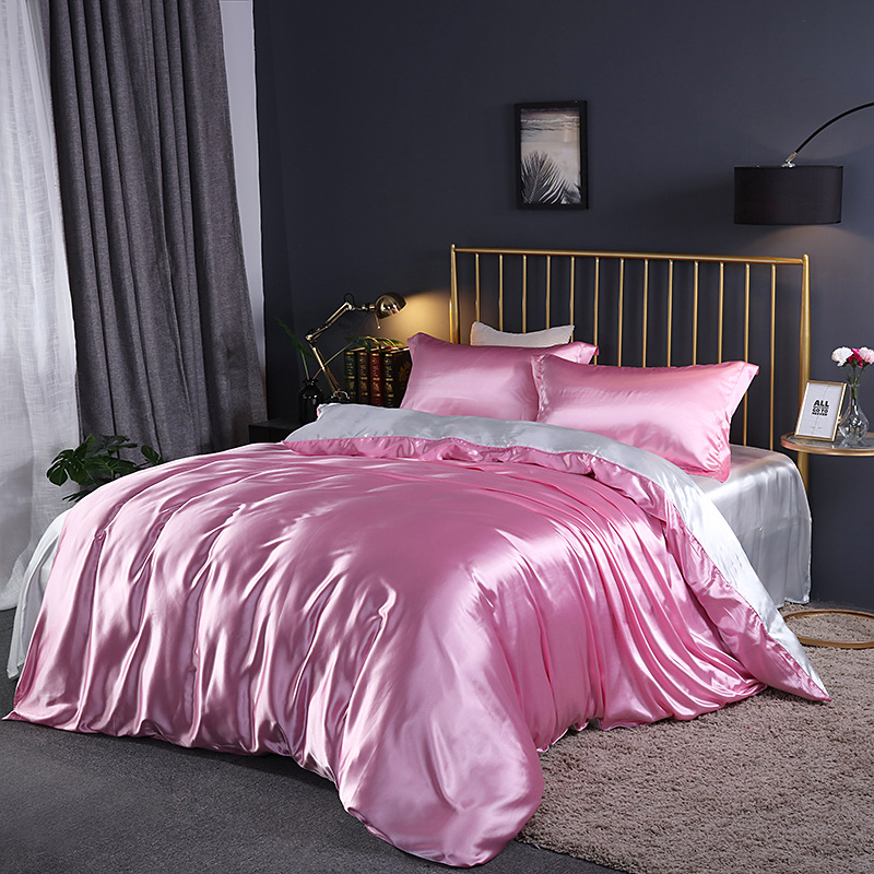 Designer Luxury Bedding sets King or Queen Size Bedding set Bed Sheets 4pcs Silk comforters Warm and comfortable
