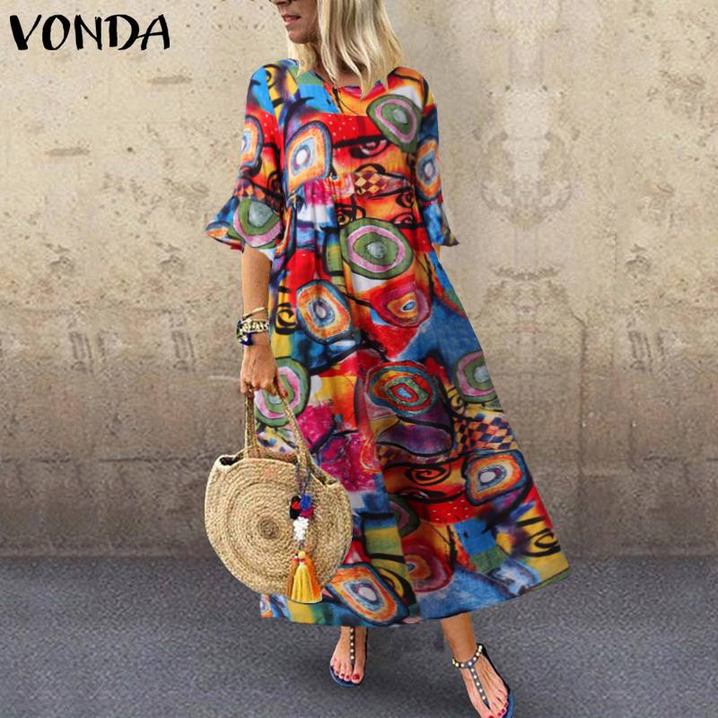 VONDA 2020 Loose Beach Sundress -5XL Loose Flare Short Sleeve O Neck Party Bohemian Vestidos Femme Long Robe 5XL Sundress, Red
VONDA 2020 Loose Beach Sundress -5XL Loose Flare Short Sleeve O Neck Party Bohemian Vestidos Femme Long Robe 5XL Sundress, Red