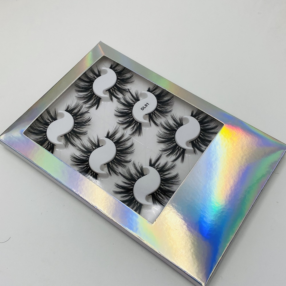 NEW 8pairs 20mm-22mm 6D Mink Lashes Natural False Eyelashes Dramatic Volume Fake Lashes Makeup Eyelash Extension Silk Eyelashes