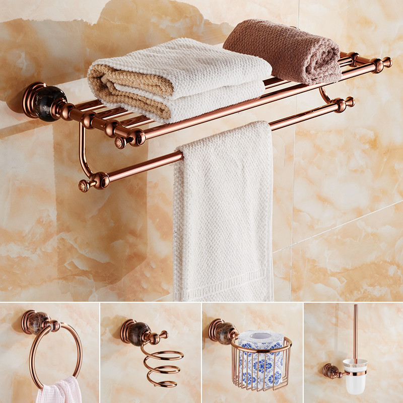 Bathroom Accessories Set Brass & Jade Rose Gold Towel Rack Toilet Brush Holder Soap Basket Hooks Paper Holder Bath Hardware Set
Bathroom Accessories Set Brass & Jade Rose Gold Towel Rack Toilet Brush Holder Soap Basket Hooks Paper Holder Bath Hardware Set