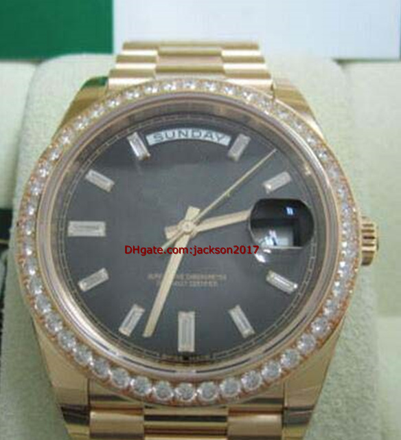 Christmas gift High Quality Wristwatches 40mm President 18kt Yellow Gold Black Baguette Dial 228398
Christmas gift High Quality Wristwatches 40mm President 18kt Yellow Gold Black Baguette Dial 228398