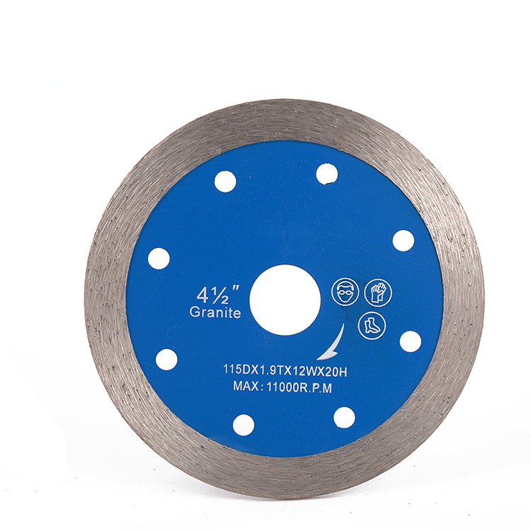 Porcelain Ceramic Tiles Cutting Disc 4.5 Inch D115mm Hot Press Sintered Diamond Saw Blades Whole Continuous Segment 10PCS
