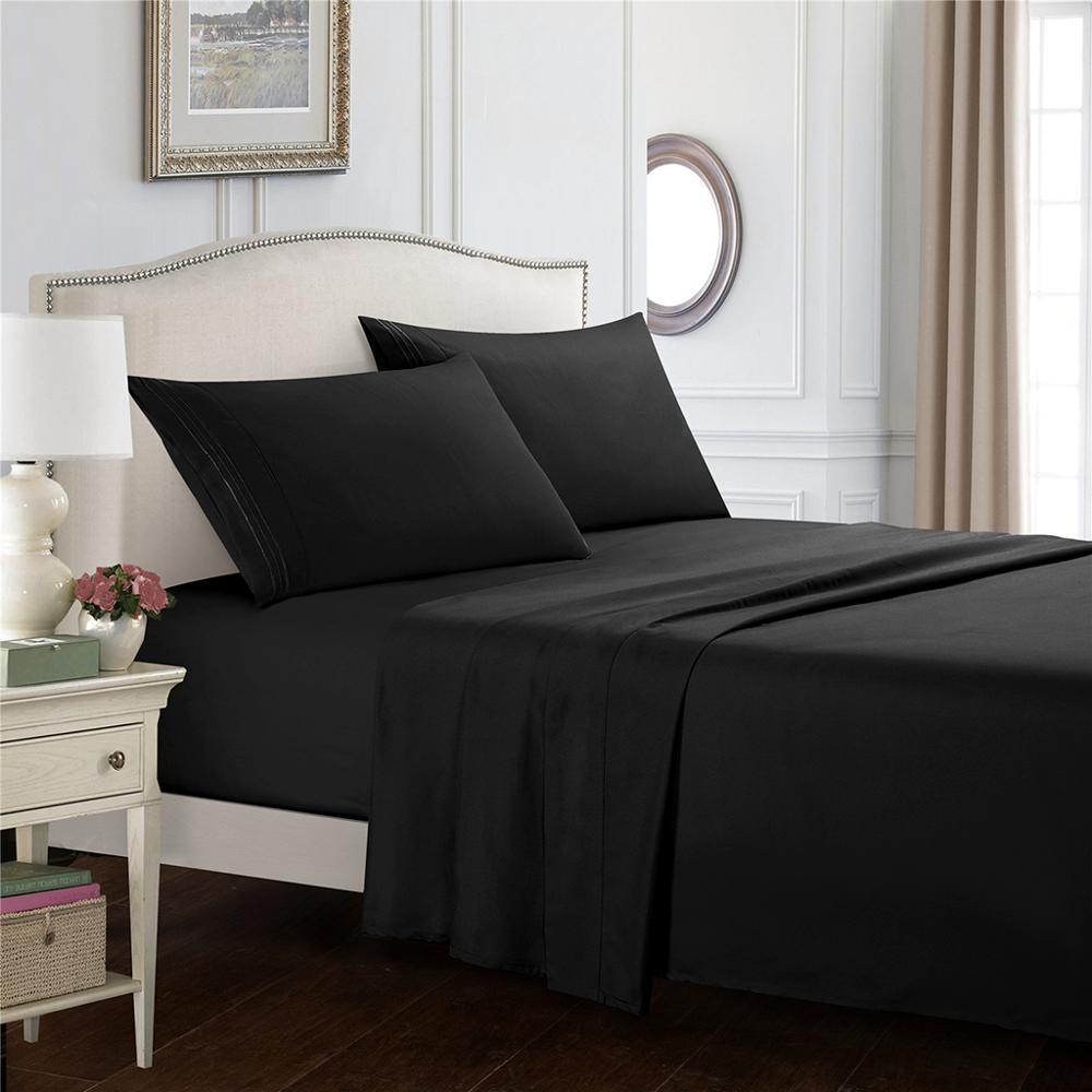 Queen King \fitted sheet + flat sheets + Pillow case nordic Bed cover bedspread 4pcs Embroidery bed linen set pure bedding set, Black
Queen King \fitted sheet + flat sheets + Pillow case nordic Bed cover bedspread 4pcs Embroidery bed linen set pure bedding set, Black