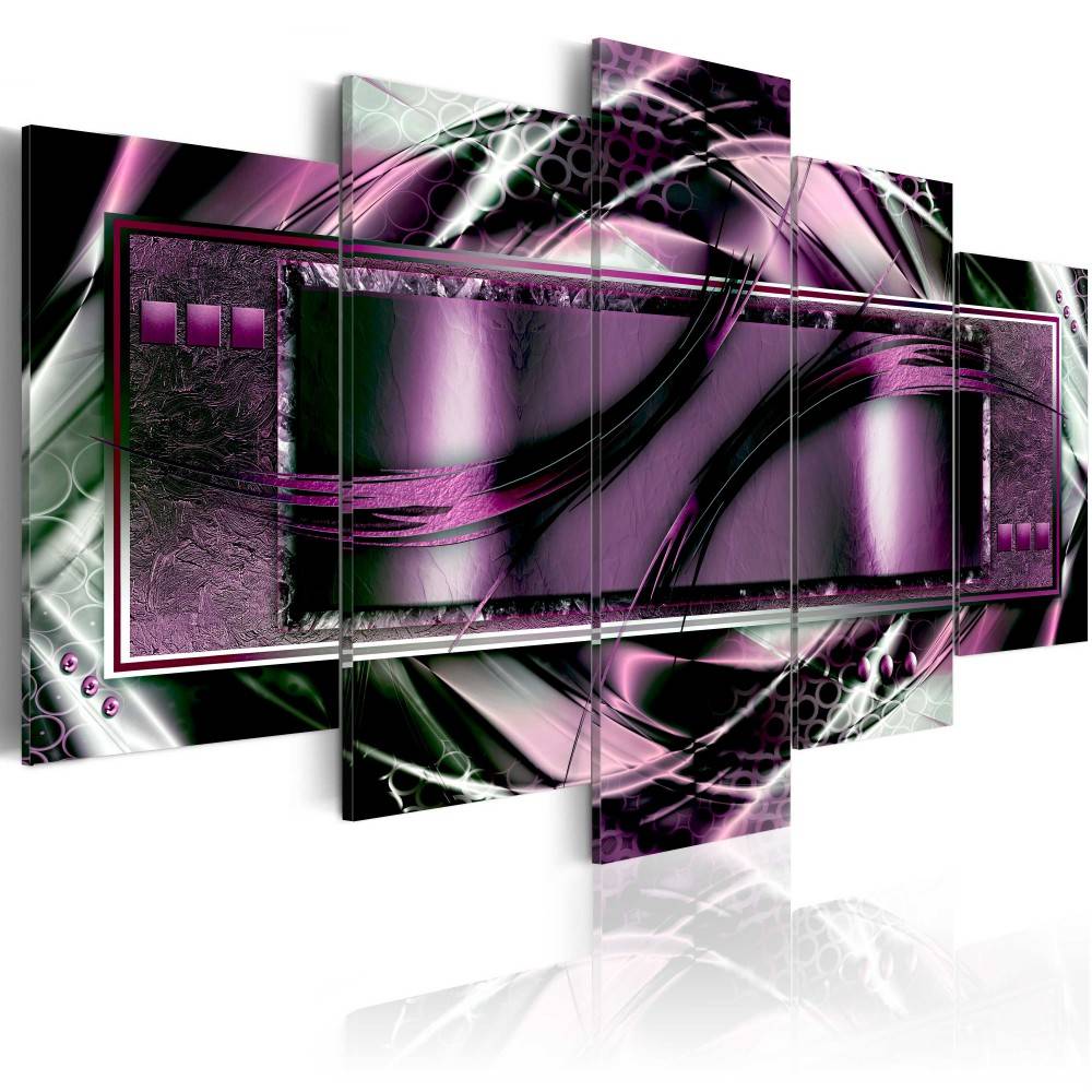 Fashion Wall Art Canvas Painting 5 Pieces Gold Blue Purple Abstract Modern Home Decoration,Choose Color And Size No Frame