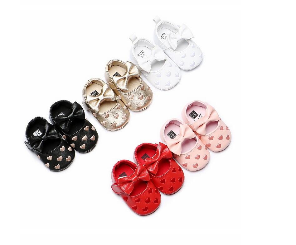 golden and white baby girl princess shoes fashion soft sole anti slip shoes infant toddler bowknot shoes от DHgate WW