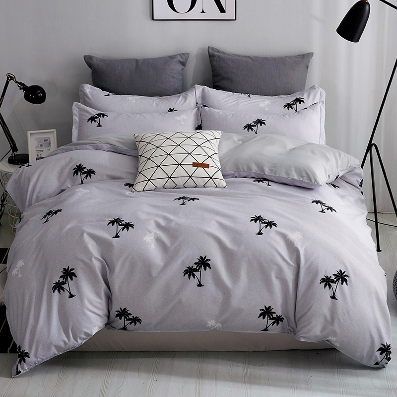 Geometric Striped Cartoon Comforter Bedding Sets 3/4 pcs Polyester Bed Linings Duvet Cover Bed Sheet Pillowcases Cover Set