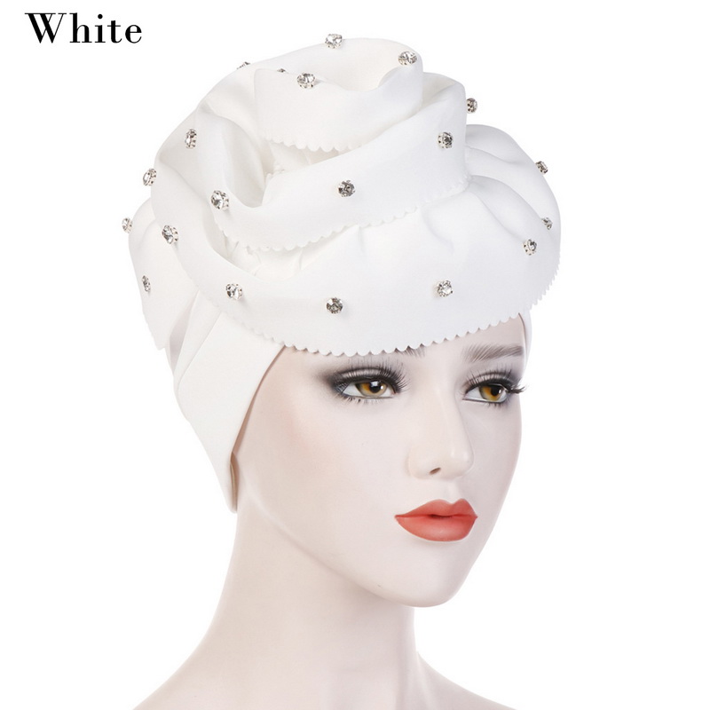 Drop shipping Adisputent Women Muslim Hat Solid Color Floral Turban Hat Rhinestone Cancer Chemo Bandana Headwrap Cap, Black
Drop shipping Adisputent Women Muslim Hat Solid Color Floral Turban Hat Rhinestone Cancer Chemo Bandana Headwrap Cap, Black
