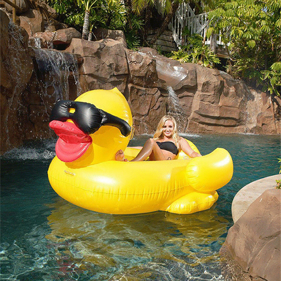 Adults Party Pool 82.6*70.8*43.3inch Swimming Yellow Floats Raft Thicken Giant PVC Inflatable Pool Floats Tube Raft DH1136 T035828730