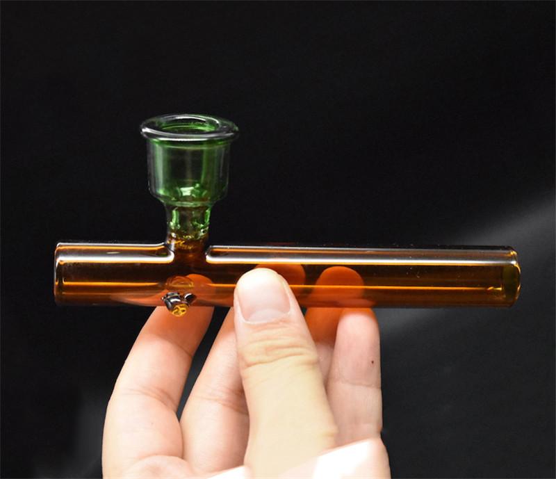 

LABS Steamrollers Glass Hand spoon Pipe Smoking Tobacco spoon Pipes Dab Rig Bubbler dry herb glass water pipe with big size smoking bowl