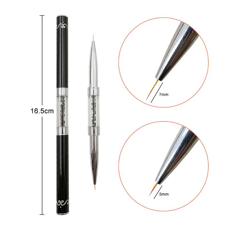 Black Double Head Crystal Handle 5mm&7mm Drawing Brush Liner Brush Painting Pen Gel Polish Crystal Nail Art Manicure Tools
Black Double Head Crystal Handle 5mm&7mm Drawing Brush Liner Brush Painting Pen Gel Polish Crystal Nail Art Manicure Tools