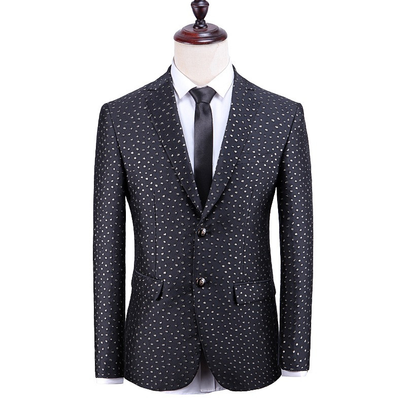 Fashion Men' Suit Men' Casual Suit Two-piece (Jacket + Pants) Dot Print Slim Fit Quality Banquet Gentleman Formal Suit, Black
Fashion Men' Suit Men' Casual Suit Two-piece (Jacket + Pants) Dot Print Slim Fit Quality Banquet Gentleman Formal Suit, Black