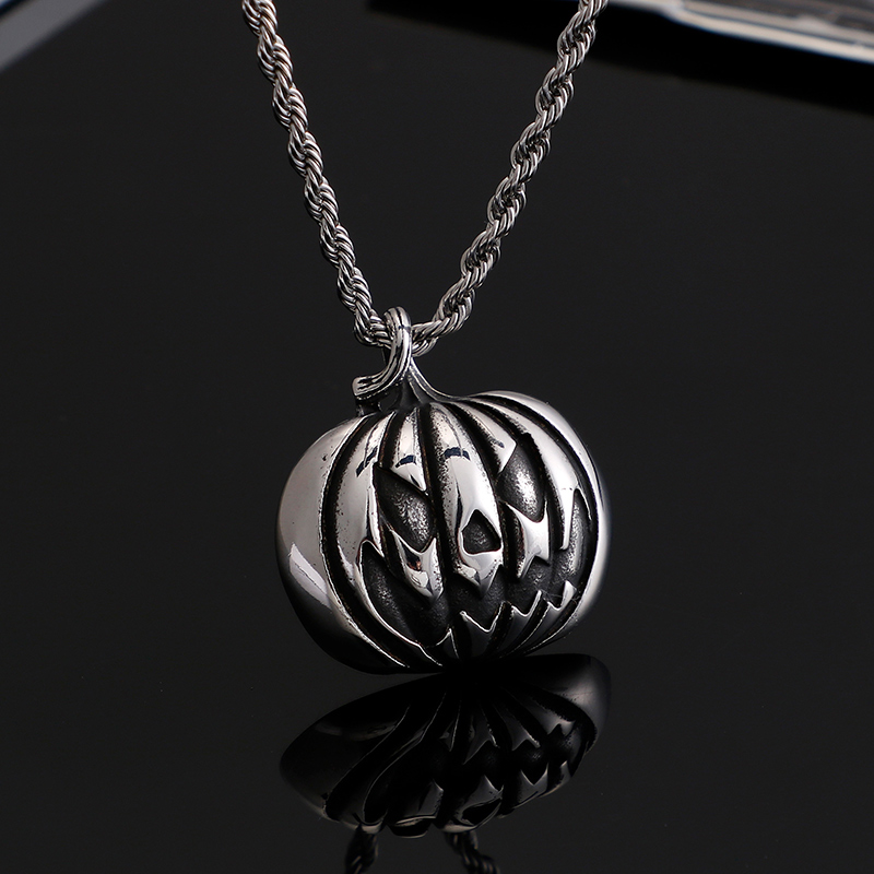 Halloween Pumpkin Pendant Necklace 316L Stainless Steel Gold Plated New Funny Necklace Jewelry Men Women Pendants