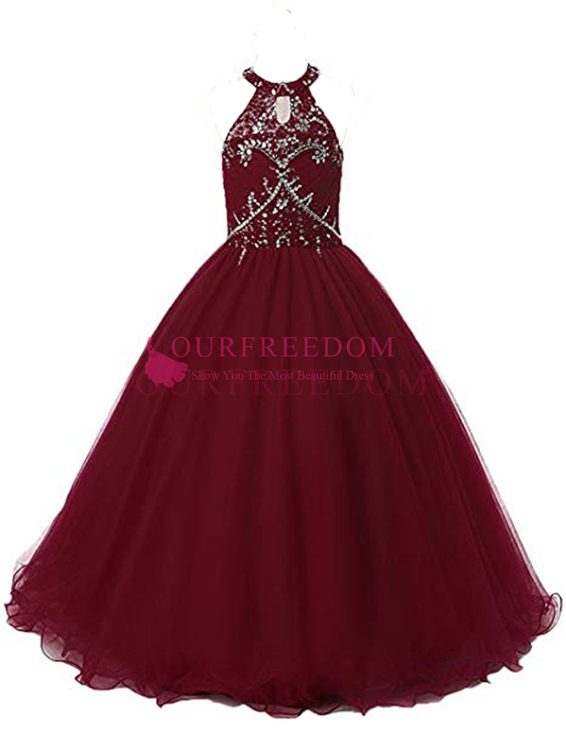 2020 Real Image Burgundy Chiffon Girls Pageant Gown Halter Neck A Line Beaded Crystal Flower Girls Dresses For First Communion Dresses, Blue
2020 Real Image Burgundy Chiffon Girls Pageant Gown Halter Neck A Line Beaded Crystal Flower Girls Dresses For First Communion Dresses, Blue