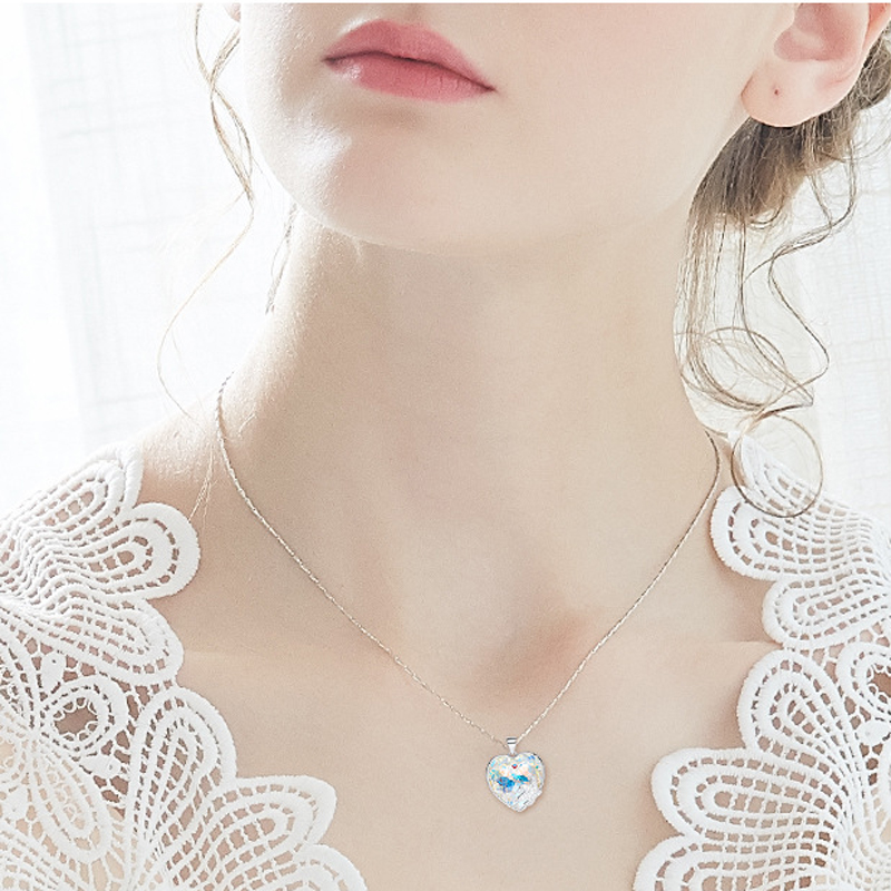 Charming S925 Sterling Silver Starfish Heart Necklace for Women Shiny Blue/White Crystal Pendant Necklace Jewelry bijoux femme
Charming S925 Sterling Silver Starfish Heart Necklace for Women Shiny Blue/White Crystal Pendant Necklace Jewelry bijoux femme