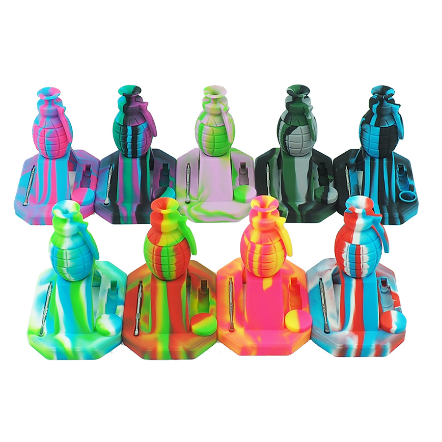 2019 new grenade shape kits oil burner pipe unbreakable silicone smoking pipe tobacco water pipe with 14mm Titanium Tip
2019 new grenade shape kits oil burner pipe unbreakable silicone smoking pipe tobacco water pipe with 14mm Titanium Tip