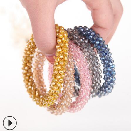 Fashion-jewelry bracelets for women DIY crystal colorful elastlc handmade bracelets simple hot fashion free of shipping