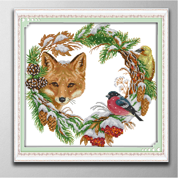 The fox and garland Handmade Cross Stitch Craft Tools Embroidery Needlework sets counted print on canvas DMC 14CT /11CT
The fox and garland Handmade Cross Stitch Craft Tools Embroidery Needlework sets counted print on canvas DMC 14CT /11CT