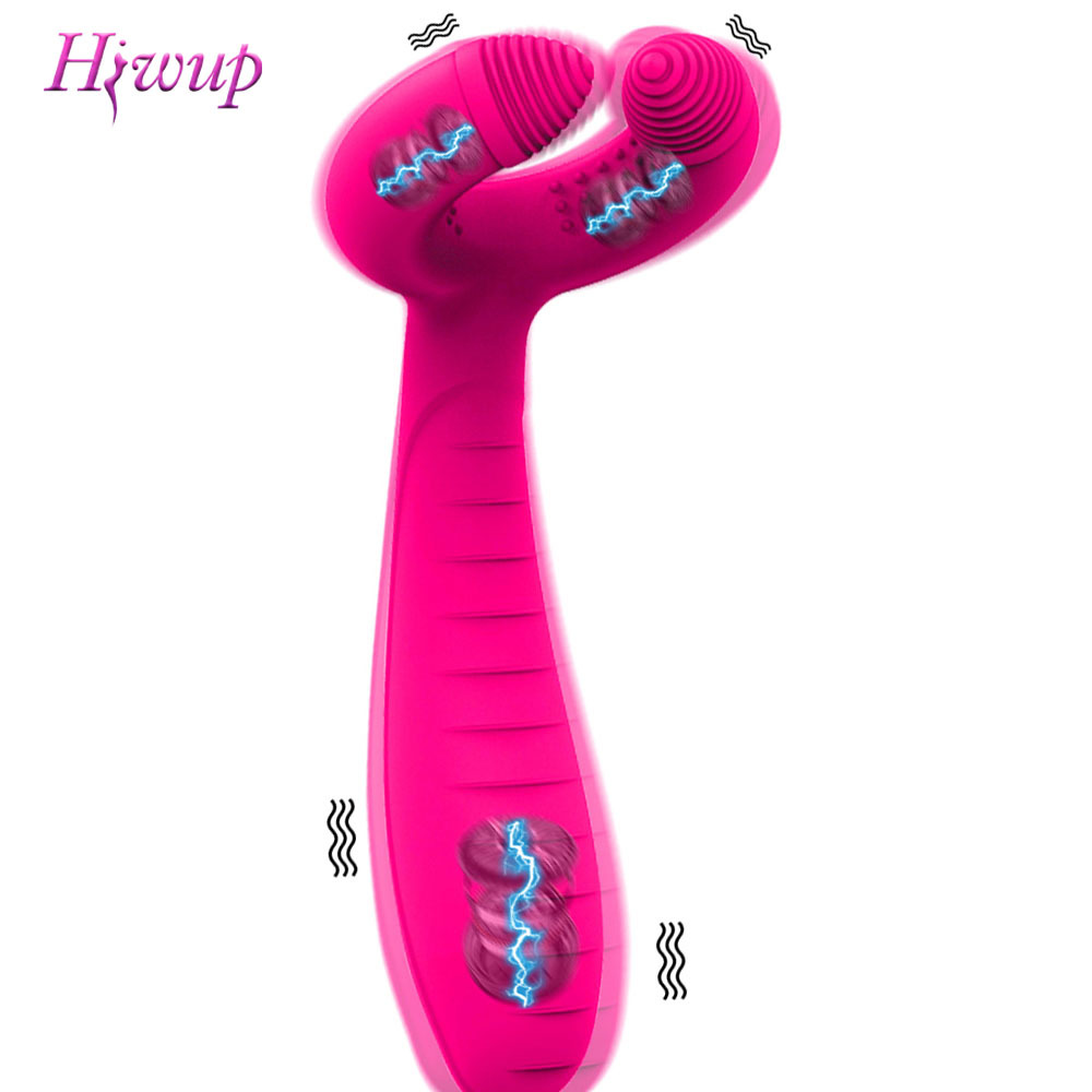 G-Spot Lapin 3 Motors Godes Vibrator Sex Toys pour Femmes Hommes Couples adultes silicone Clitoris Vagin pénis Stimulateur Massager CY200520