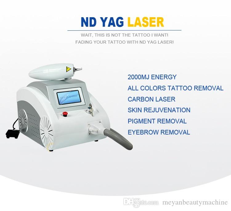 Portable nd yag laser machine tattoo removal Melanin removals spots Remove Beauty machine with 6 language