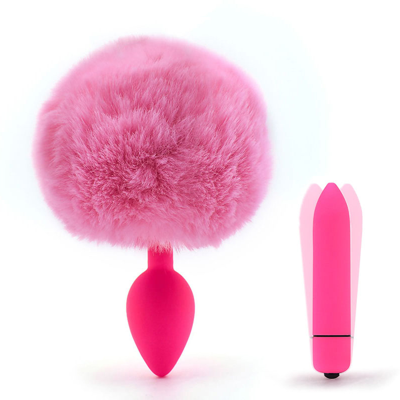 Tail Silicone Fake Fur Anal Plug Sex Toys Tail Erotic Toys For Women Men Couple Vibrator Massager GS09
