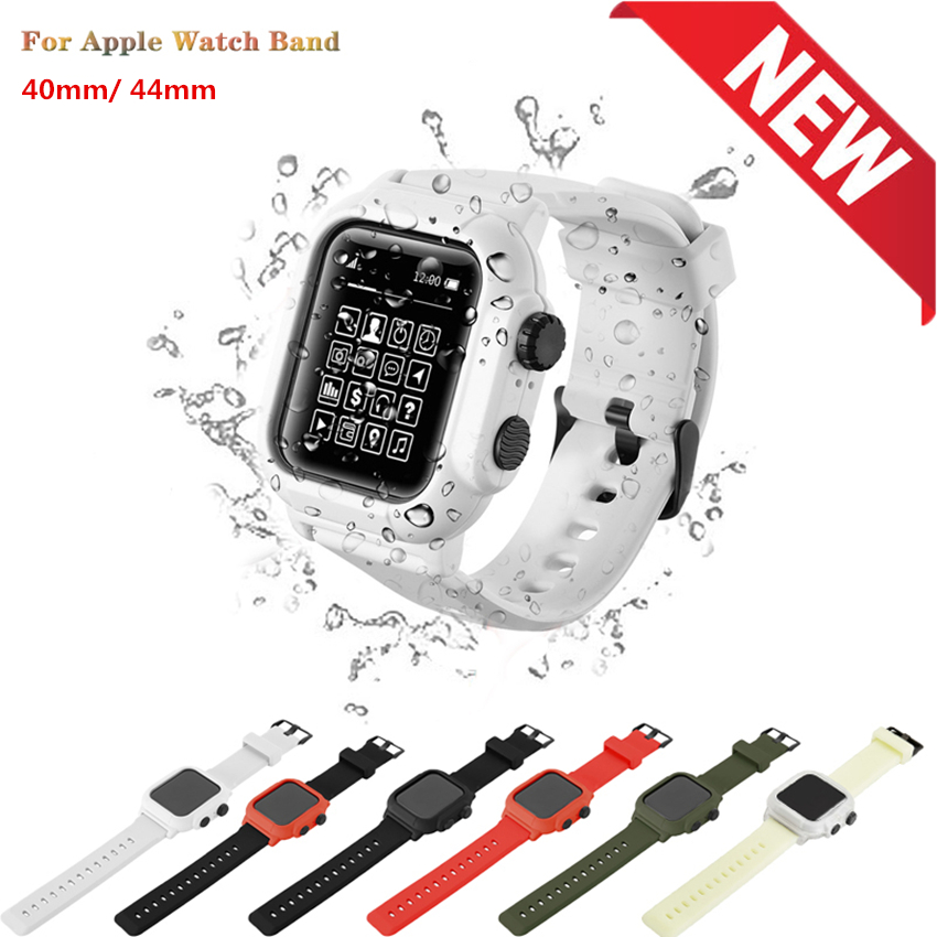 Full Protection Waterproof Cover Case Band for Apple Watch Straps Bands 40/44mm Sport Silicone Wristband Bracelet Strap for iWatch Series 4
Full Protection Waterproof Cover Case Band for Apple Watch Straps Bands 40/44mm Sport Silicone Wristband Bracelet Strap for iWatch Series 4