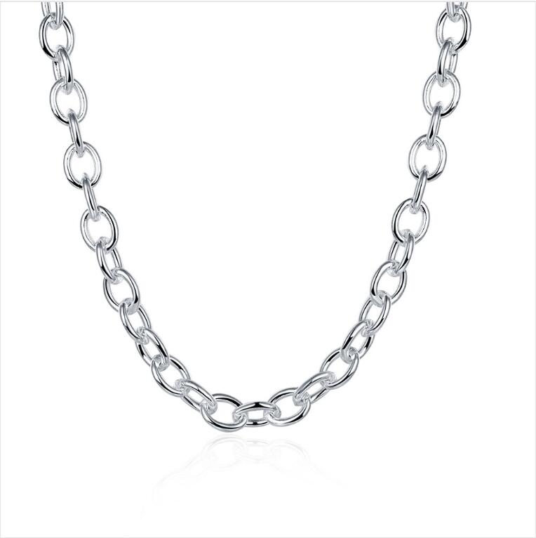 Hot sale Shrimp buckle thick necklace men sterling silver plate necklace STSN100, fashion 925 silver Chains necklace factory direct sale