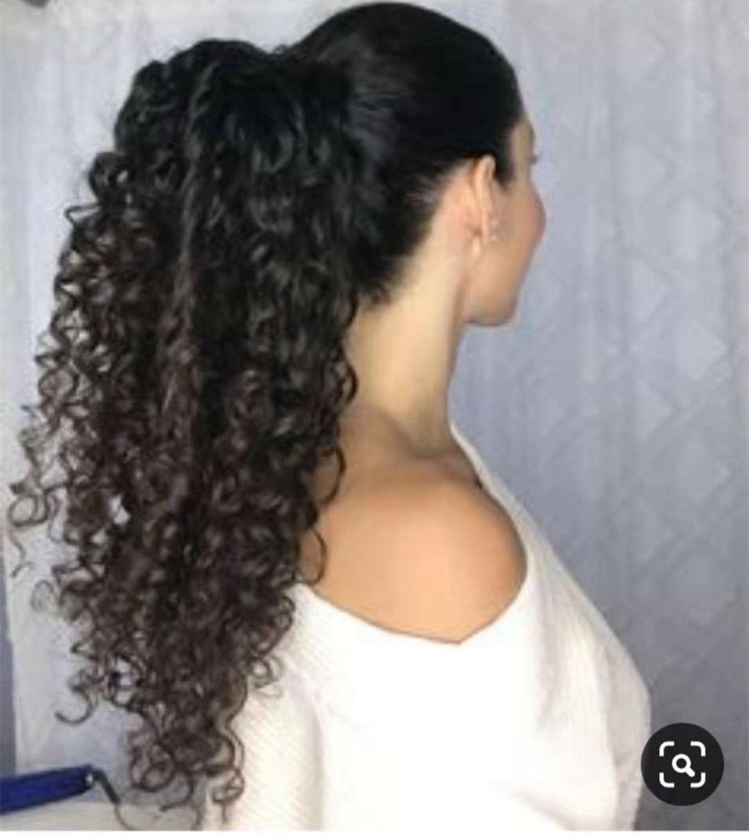 Best quality natural curly virgin human hair clip in pony tail hair, kinky curly ponytail hair extension for black women