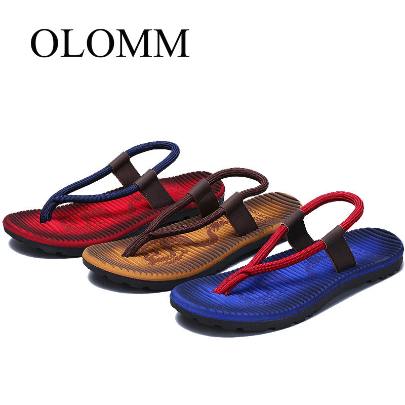 OLOMM men's new beach shoes outdoor sports flip-flops creative casual personality men's sandals-276, Wine red
OLOMM men's new beach shoes outdoor sports flip-flops creative casual personality men's sandals-276, Wine red