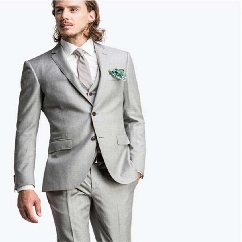 Light Grey Groom Tuxedos Notch Lapel Groomsman Wedding Tuxedos Fashion Men Prom Jacket Blazer 3Piece Suit(Jacket+Pants+Tie+Vest) 860, Same as image
Light Grey Groom Tuxedos Notch Lapel Groomsman Wedding Tuxedos Fashion Men Prom Jacket Blazer 3Piece Suit(Jacket+Pants+Tie+Vest) 860, Same as image